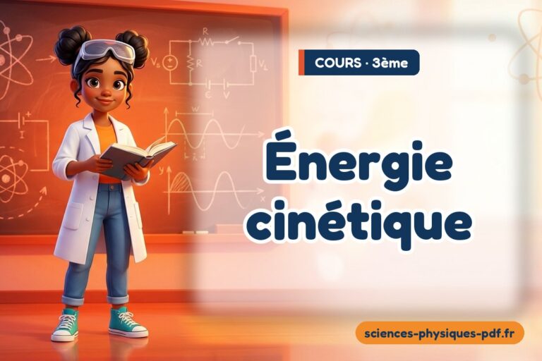 Énergie cinétique : cours de sciences physiques en 3e – PDF gratuit à télécharger et imprimer