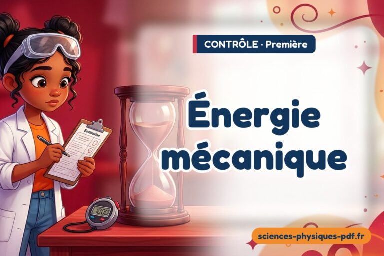 Énergie mécanique : contrôle de sciences physiques en première – PDF gratuit à télécharger et imprimer