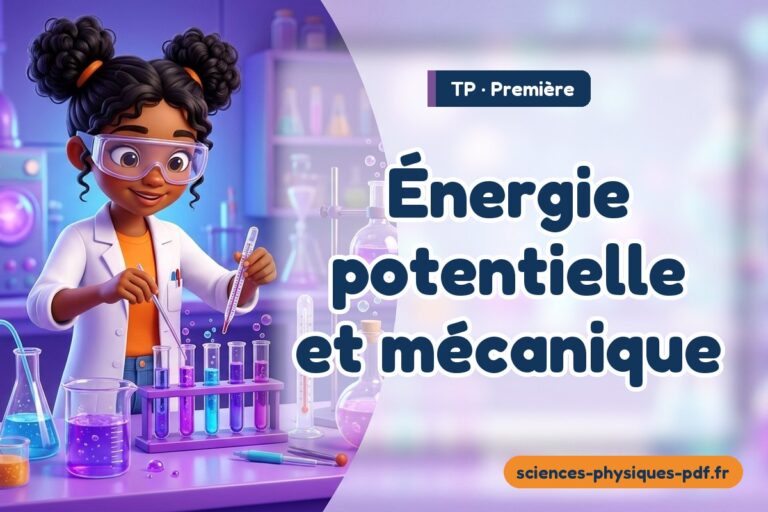 Énergie potentielle et mécanique : TP de physique-chimie en première – PDF gratuit à télécharger et imprimer