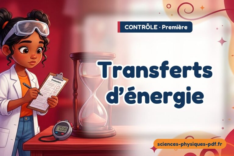 Transferts d’énergie : contrôle de sciences physiques en première – PDF gratuit à télécharger et imprimer