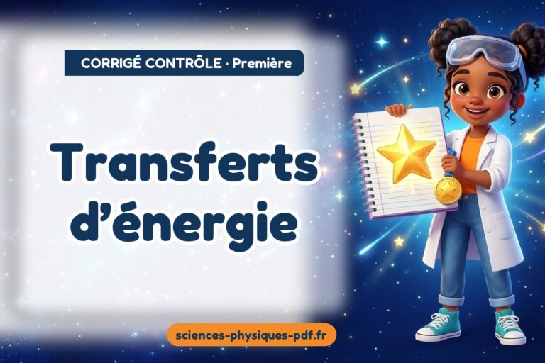 Transferts d’énergie : corrigé du contrôle de sciences physiques première – PDF gratuit à télécharger et imprimer