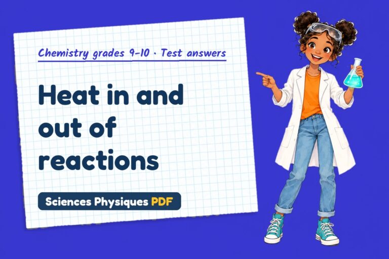Energy changes test answers and mark scheme for GCSE chemistry (free PDF download)