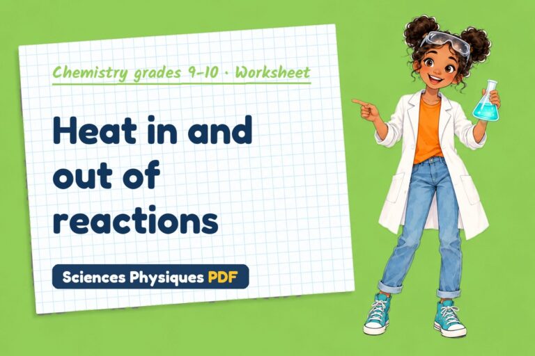 Energy changes worksheet with answers for GCSE chemistry (free PDF download)
