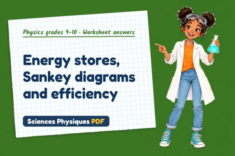 Energy efficiency worksheet answers for GCSE physics (free PDF download)