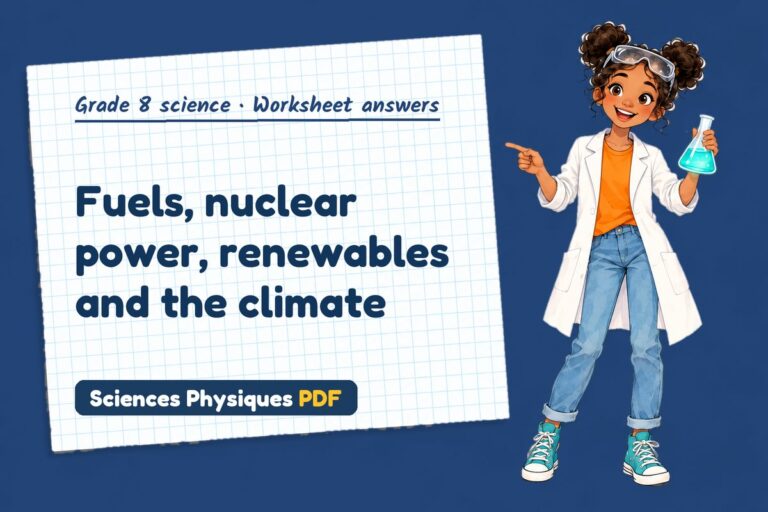 Energy resources worksheet answers for grade 8 science (free PDF download)