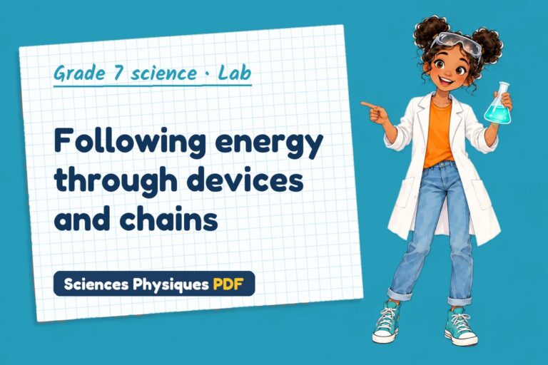 Energy transfers lab for grade 7 science: practical with sample results (free PDF download)