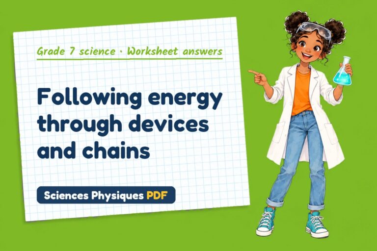 Energy transfers worksheet answers for grade 7 science (free PDF download)