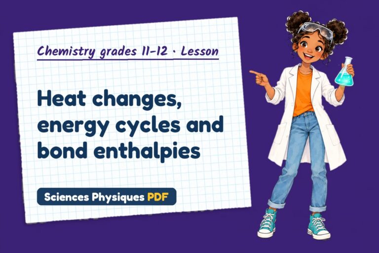 Enthalpy changes notes and lesson for A Level chemistry (free PDF download)