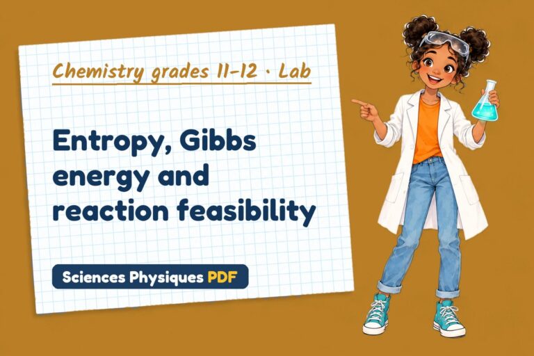 Entropy Gibbs energy lab for A Level chemistry: practical with sample results (free PDF download)