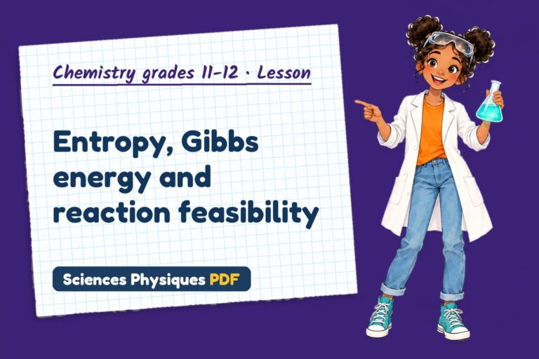 Entropy Gibbs energy notes and lesson for A Level chemistry (free PDF download)