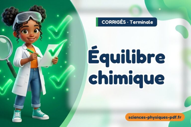 Équilibre chimique : corrigé des exercices sciences physiques terminale – PDF gratuit à télécharger et imprimer