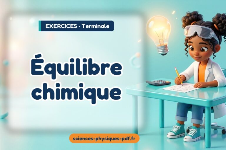 Équilibre chimique : exercices de sciences physiques en terminale – PDF gratuit à télécharger et imprimer