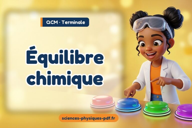 Équilibre chimique : QCM de sciences physiques en terminale