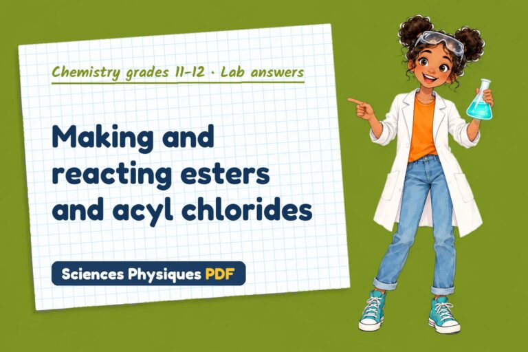 Esterification lab answers for A Level chemistry (free PDF download)