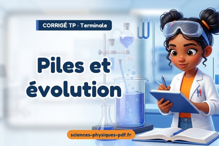 Piles et évolution : corrigé du TP de sciences physiques terminale – PDF gratuit à télécharger et imprimer