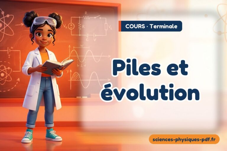Piles et évolution : cours de sciences physiques en terminale – PDF gratuit à télécharger et imprimer