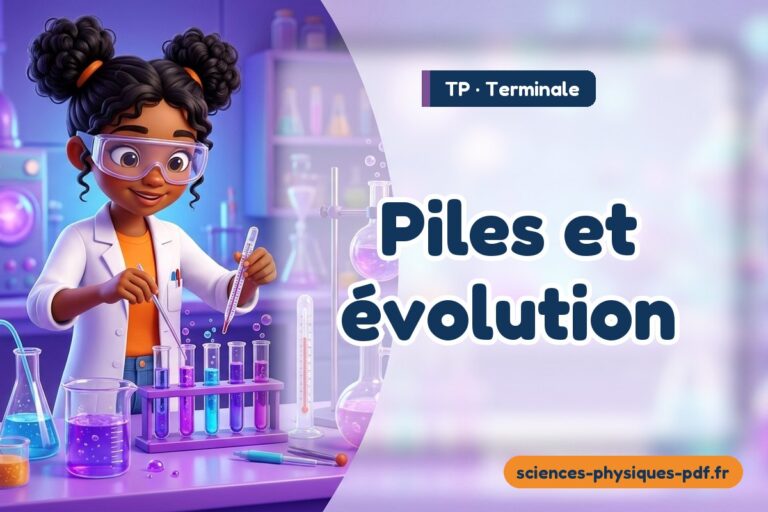 Piles et évolution : TP de sciences physiques en terminale – PDF gratuit à télécharger et imprimer
