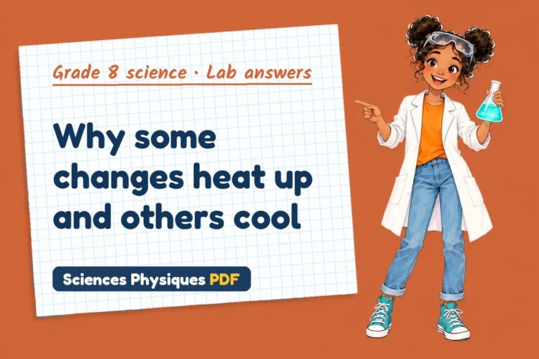 Exothermic endothermic lab answers for grade 8 science (free PDF download)