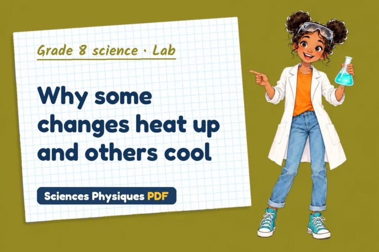 Exothermic endothermic lab for grade 8 science: practical with sample results (free PDF download)