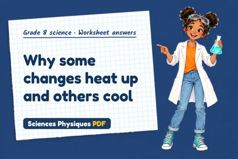Exothermic endothermic worksheet answers for grade 8 science (free PDF download)