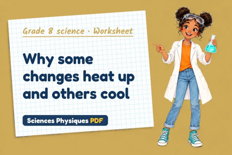 Exothermic endothermic worksheet with answers for grade 8 science (free PDF download)