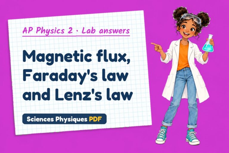 Faraday’s law lab answers for AP Physics 2 (free PDF download)