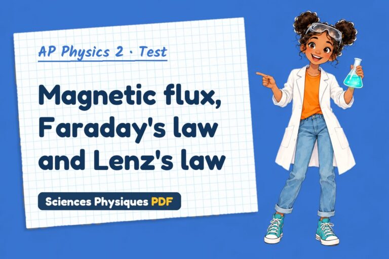 Faraday’s law test with answers for AP Physics 2 (free PDF download)