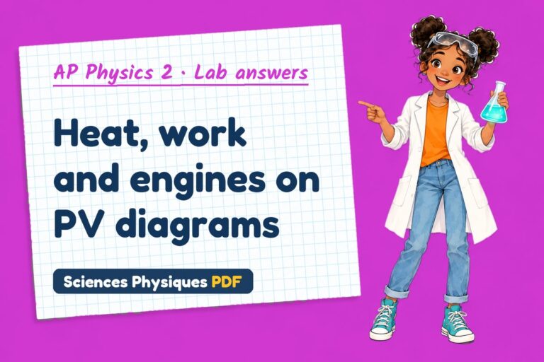 First law thermodynamics lab answers for AP Physics 2 (free PDF download)