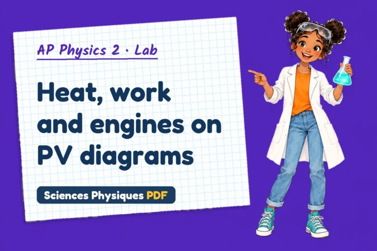 First law thermodynamics lab for AP Physics 2: practical with sample results (free PDF download)