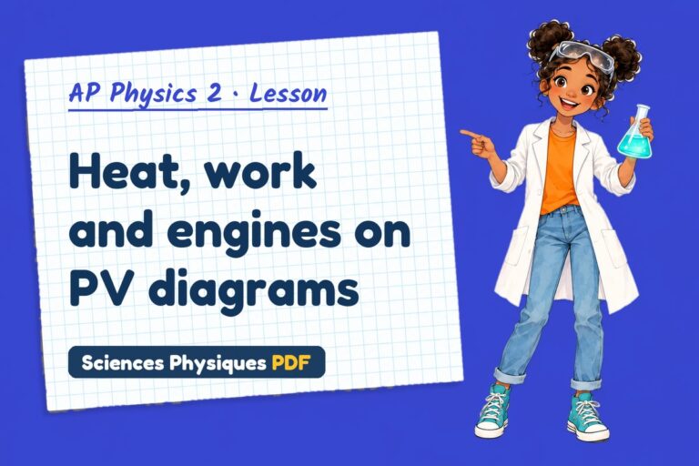 First law thermodynamics notes and lesson for AP Physics 2 (free PDF download)
