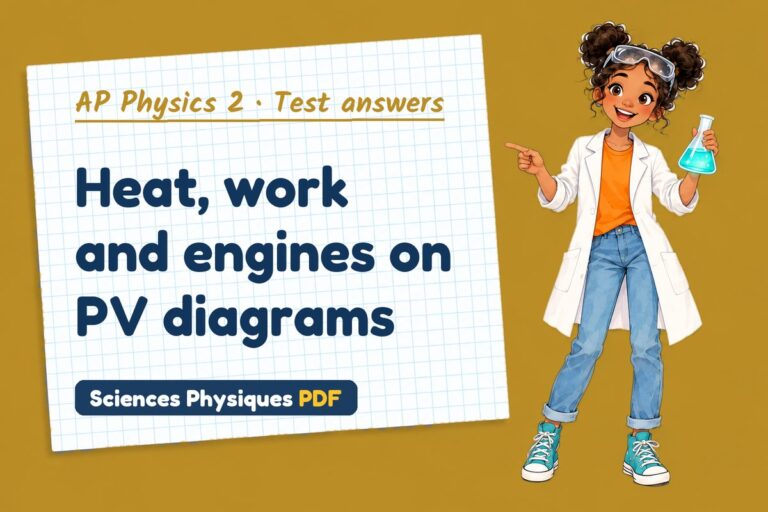 First law thermodynamics test answers and mark scheme for AP Physics 2 (free PDF download)