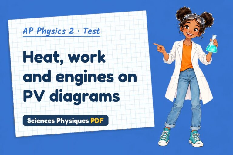 First law thermodynamics test with answers for AP Physics 2 (free PDF download)