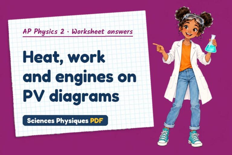 First law thermodynamics worksheet answers for AP Physics 2 (free PDF download)