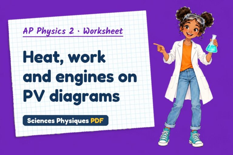 First law thermodynamics worksheet with answers for AP Physics 2 (free PDF download)