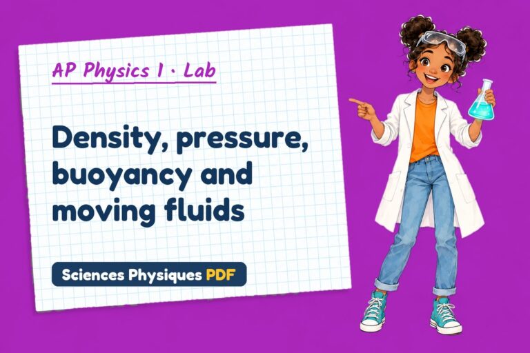 Fluid mechanics lab for AP Physics 1: practical with sample results (free PDF download)