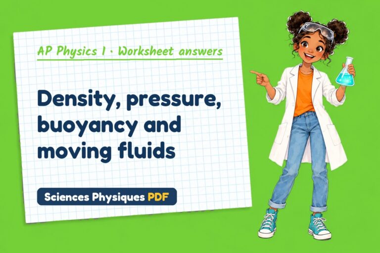 Fluid mechanics worksheet answers for AP Physics 1 (free PDF download)
