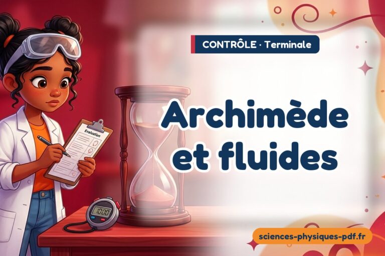 Archimède et fluides : contrôle de sciences physiques en terminale – PDF gratuit à télécharger et imprimer
