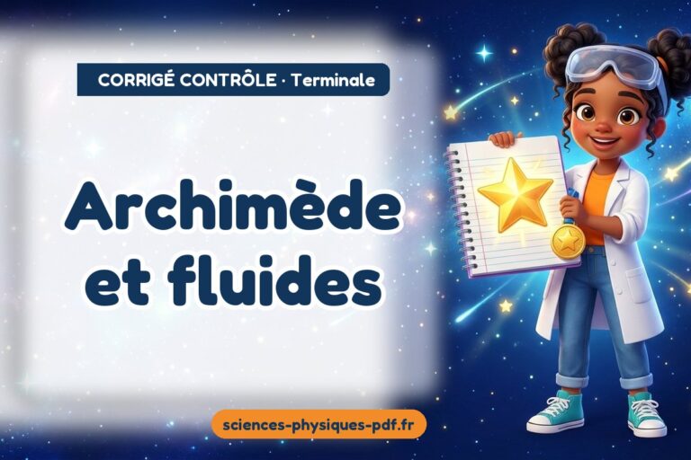 Archimède et fluides : corrigé du contrôle de sciences physiques terminale – PDF gratuit à télécharger et imprimer