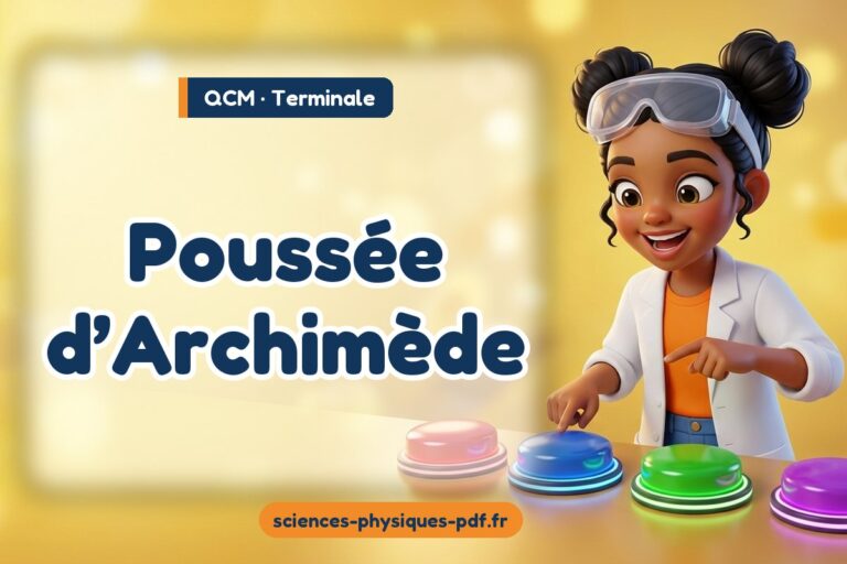 Poussée d’Archimède : QCM de sciences physiques en terminale
