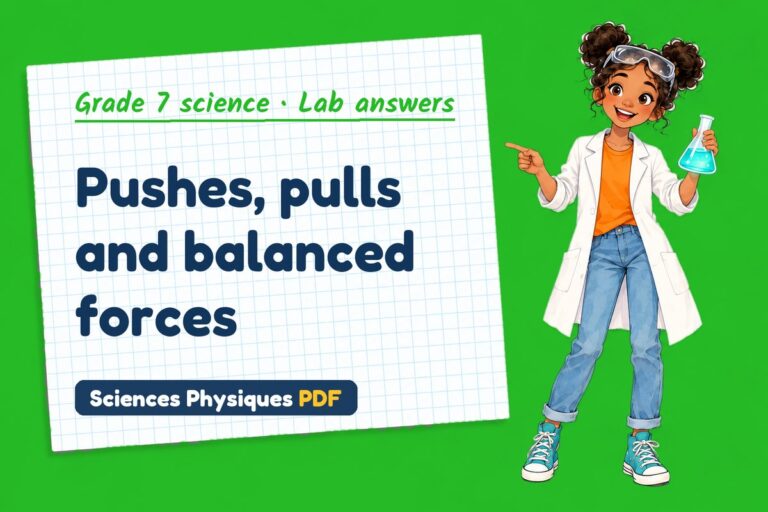 Forces lab answers for grade 7 science (free PDF download)