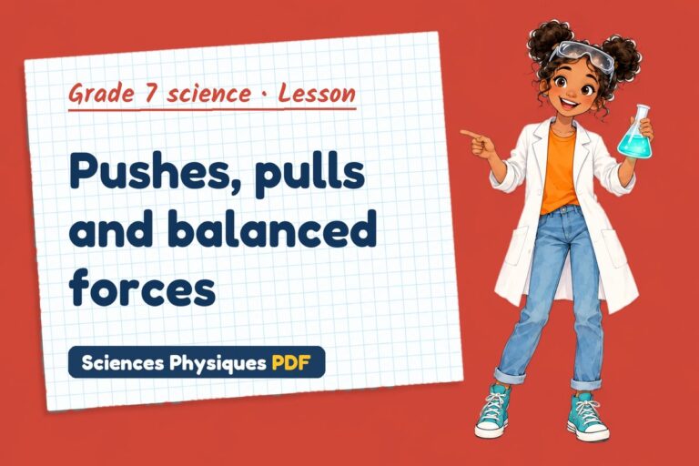 Forces notes and lesson for grade 7 science (free PDF download)