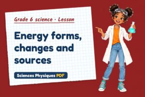 Energy forms, changes and sources
