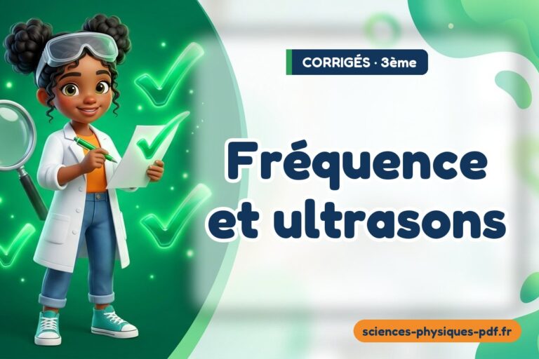 Fréquence et ultrasons : corrigé des exercices de sciences physiques 3e – PDF gratuit à télécharger et imprimer