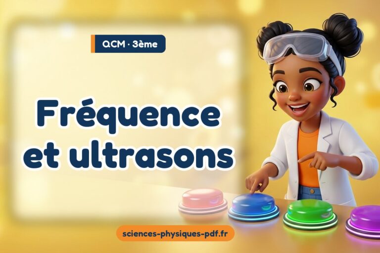 Fréquence et ultrasons : QCM de sciences physiques en 3e