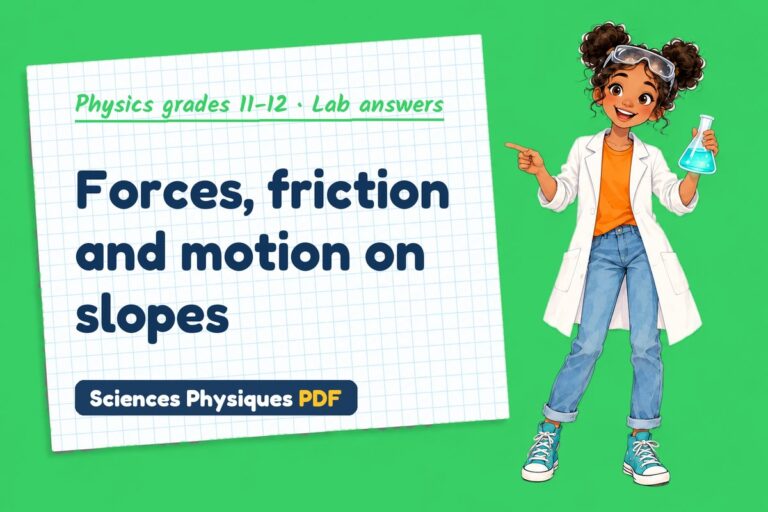 Friction and inclined planes lab answers for A Level physics (free PDF download)