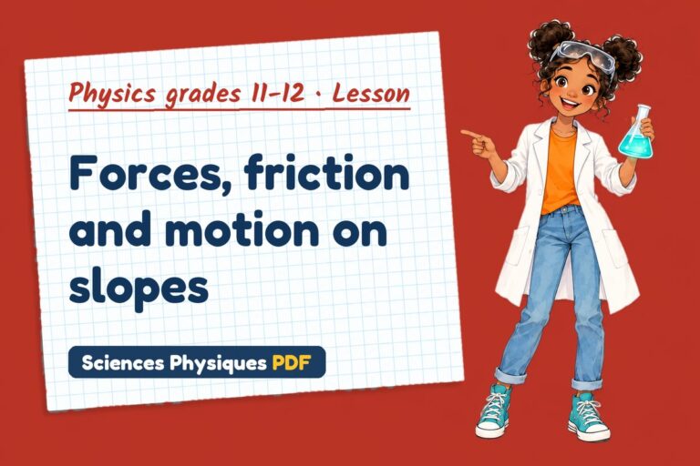 Friction and inclined planes notes and lesson for A Level physics (free PDF download)