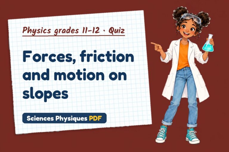 Friction and inclined planes quiz for A Level physics: 10 questions with answers
