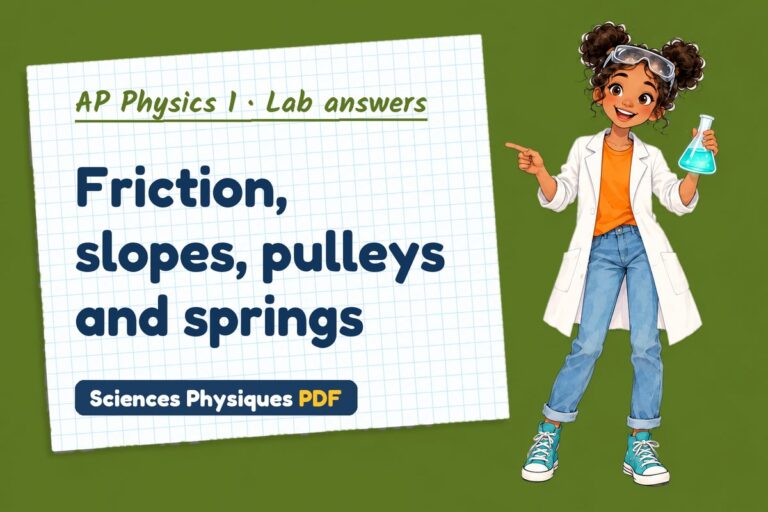 Friction and inclines lab answers for AP Physics 1 (free PDF download)