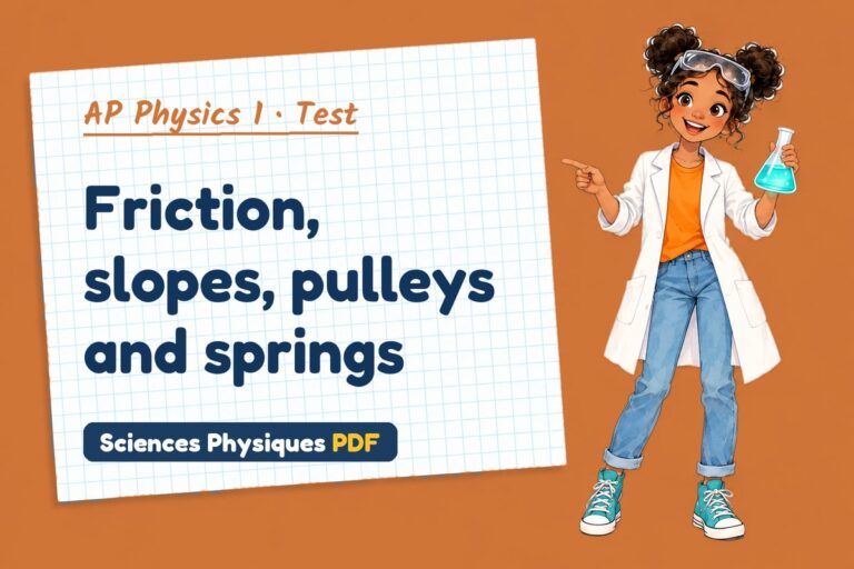 Friction and inclines test with answers for AP Physics 1 (free PDF download)