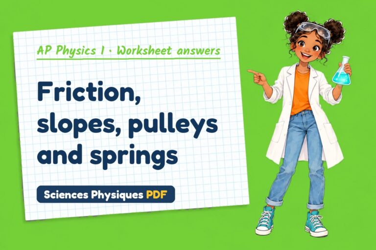 Friction and inclines worksheet answers for AP Physics 1 (free PDF download)